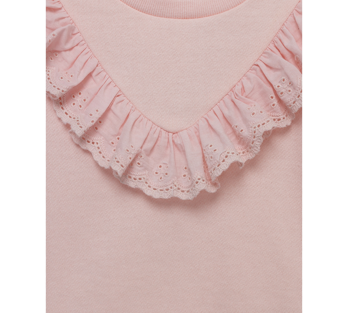 Little Me Baby Girls Ruffled Eyelet Sweatshirt & Pants, 2 Piece Set