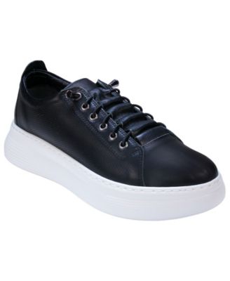 Women's Graze Hidden Lace Perforated Platform Leather Sneakers