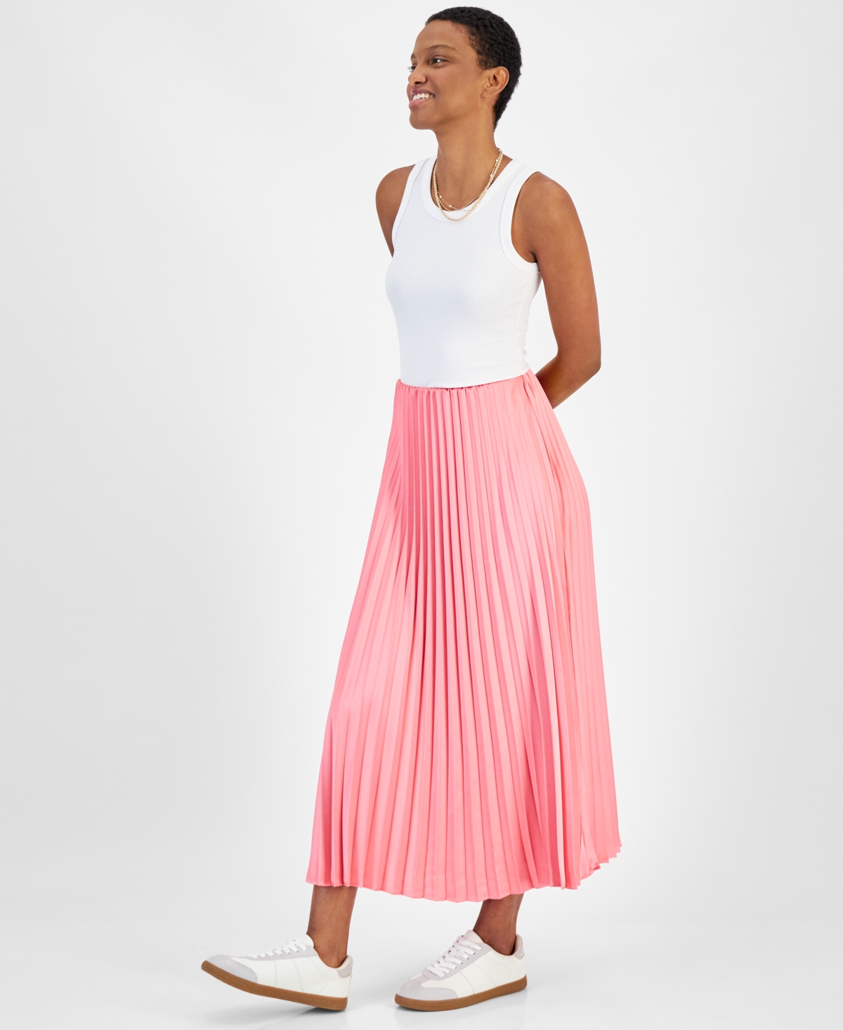 Pleated maxi skirt macy's shop