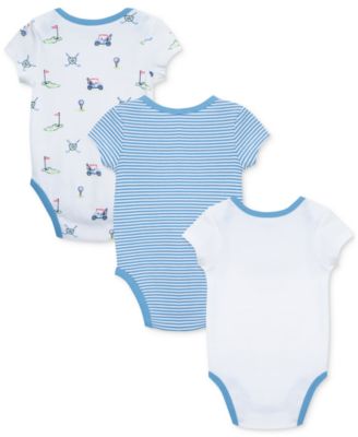 Baby Boys 3-Pk. Cotton Golf Bodysuits