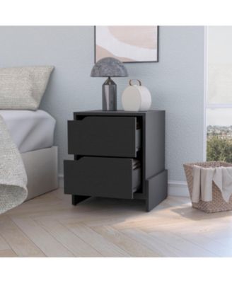 Lovell Nightstand with Sturdy Base and 2-Drawers