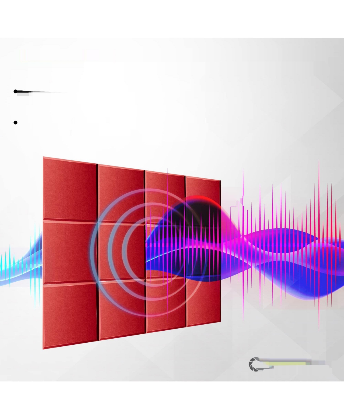 Fstop Labs Acoustic Foam Panels: Home & Office Insulation (12 Pack) -(beveled edge)