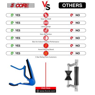 5Core Capo Acoustic Electric Guitar 6 String Kapo Clip For Banjo Mandolin Ukulele - CAPO BLUE 1Pc