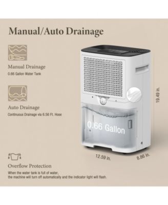 4,500 Sq. Ft 50 Pint Dehumidifier with Drain Hose For Home Basements