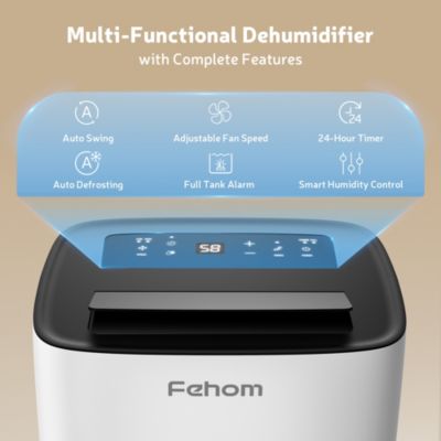 Fehom 5,000 Sq. Ft Dehumidifier for Extra Large Rooms & Basements 80 Pint/ Day