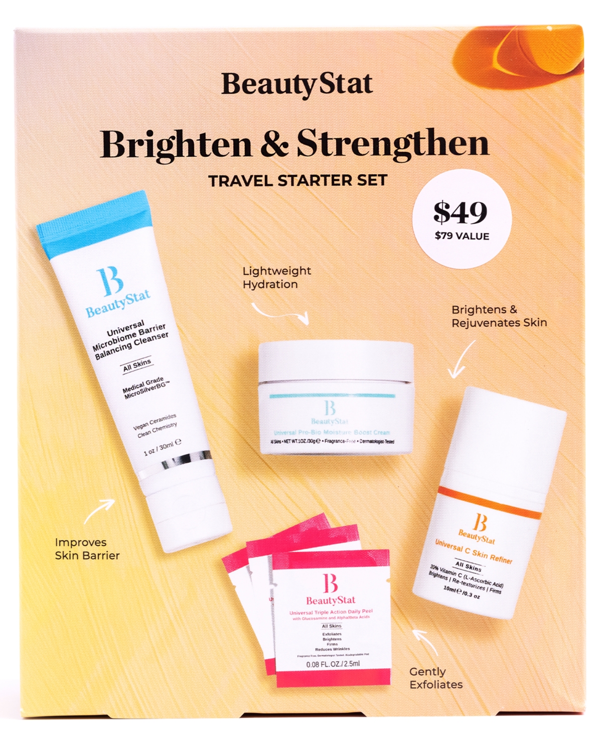 BeautyStat 6-Pc. Brighten & Strengthen Travel Starter Set