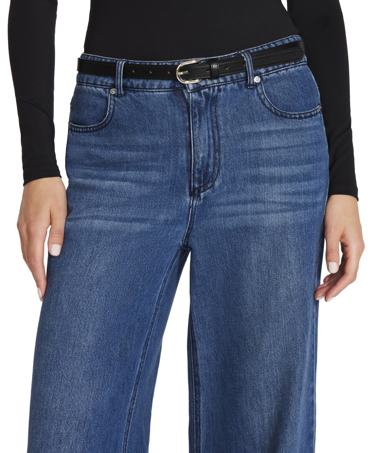 Steve Madden 3-pc. Set Mixed Faux-leather Belts In Burgundy