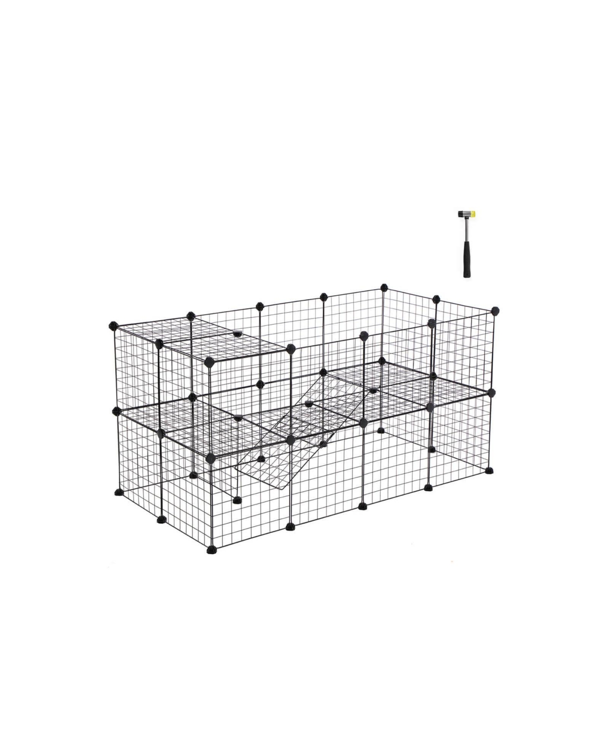 Pet Playpen Includes Cable Ties, Metal Wire Apartment - White