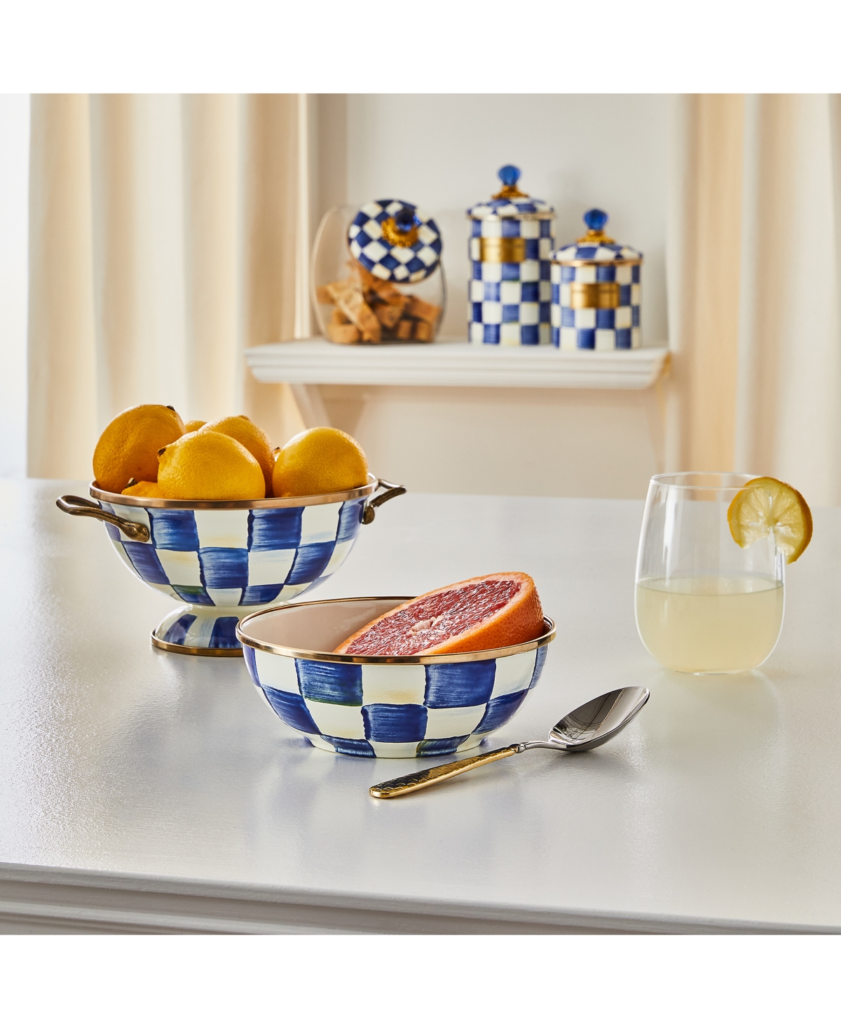 Mackenzie-childs Royal Check Everyday Bowl, 16-oz. In No Color