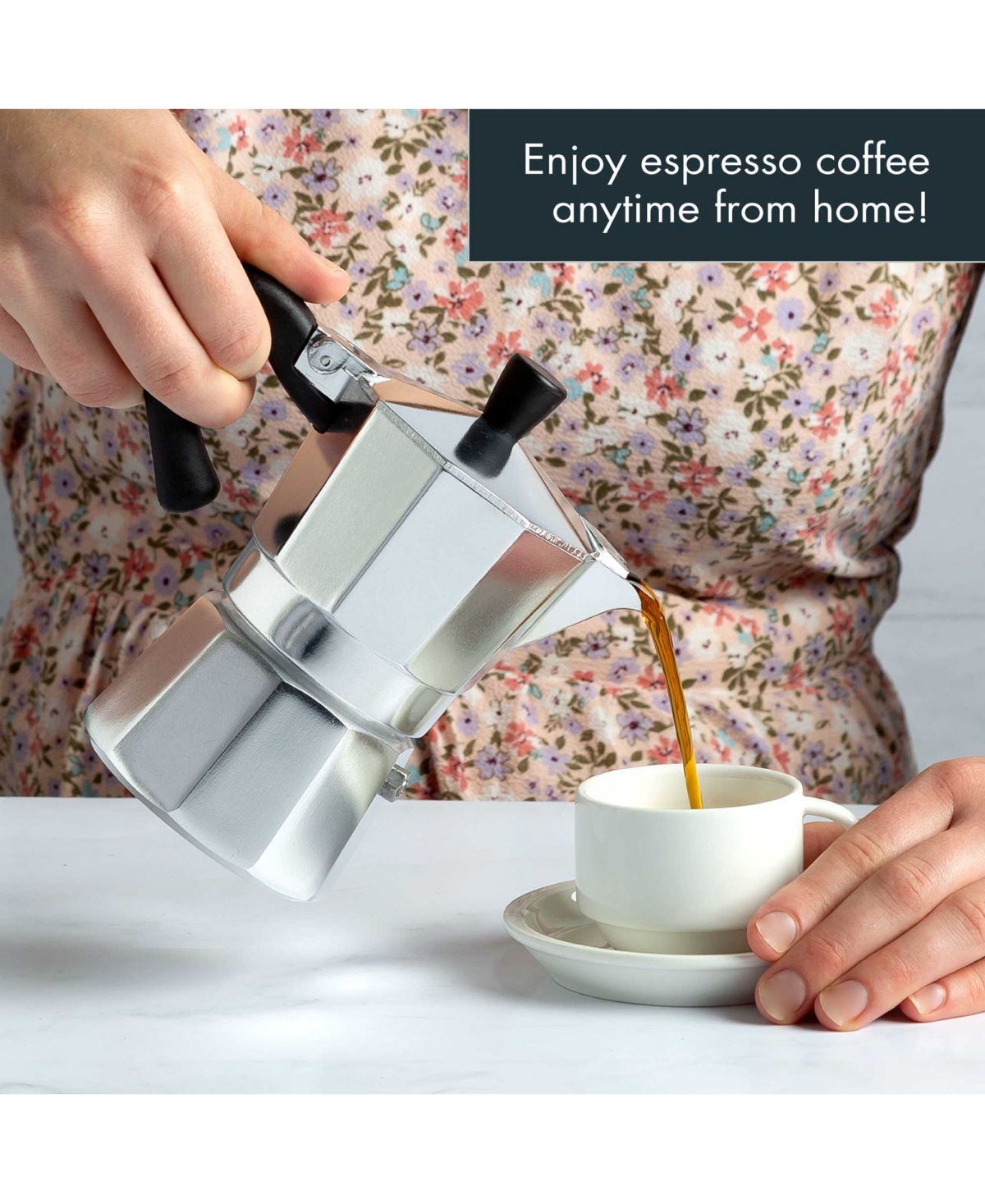 Primula Aluminum Stovetop 3-cup Espresso Maker In Silver