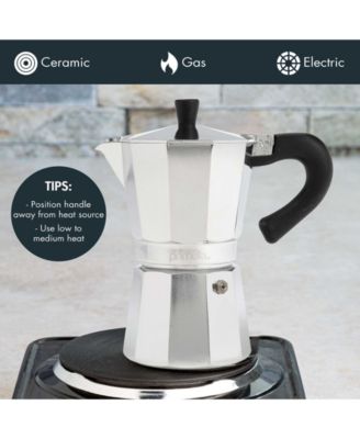 Aluminum Stovetop 6-Cup Espresso Maker 
