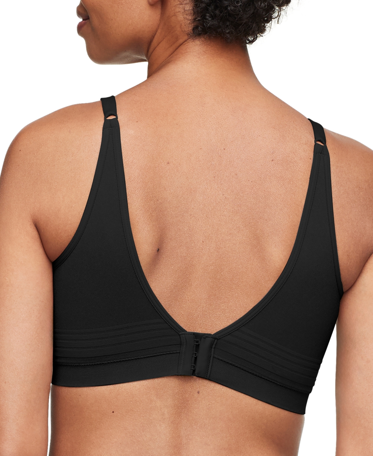 Shop Warner's Women's Easy Does It Seamless Longline Bra Rm5501a In Black
