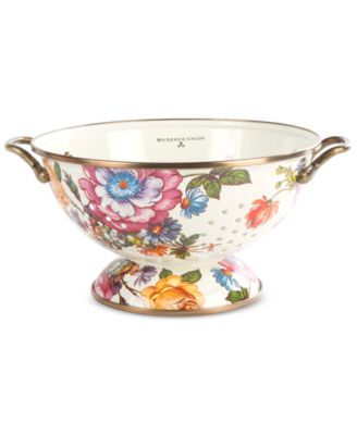 MacKenzie-Childs - White Flower Market Large Colander