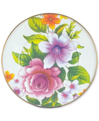 MacKenzie-Childs - White Flower Market Salad/Dessert Plate