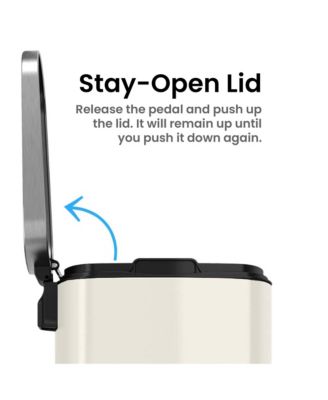 13.2 Gallon SoftStep Stainless Steel Step Trash Can with AbsorbX Odor Filter and Removable Inner Bucket