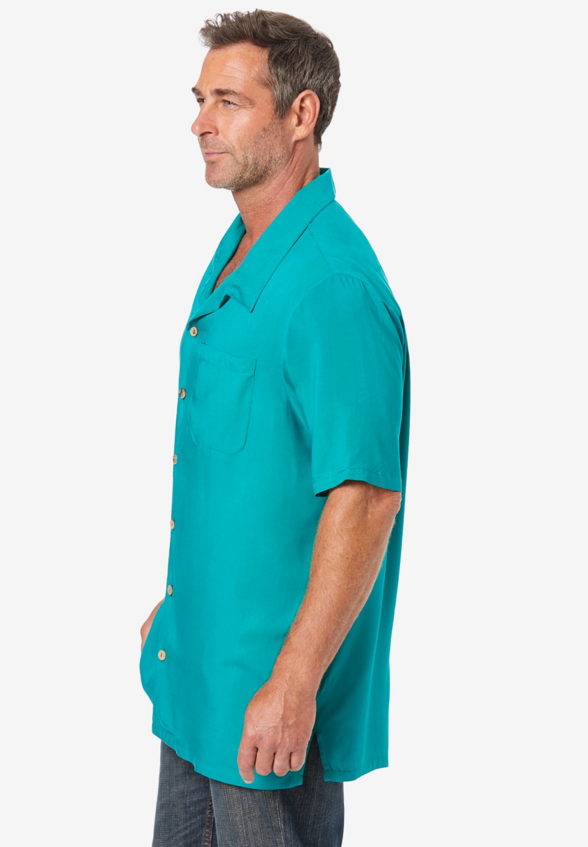 KingSize Big & Tall Ks Island Solid Camp Shirt