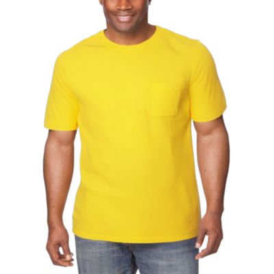 Big & Tall Shrink-Less Lightweight Longer-Length Crewneck Pocket T-Shirt
