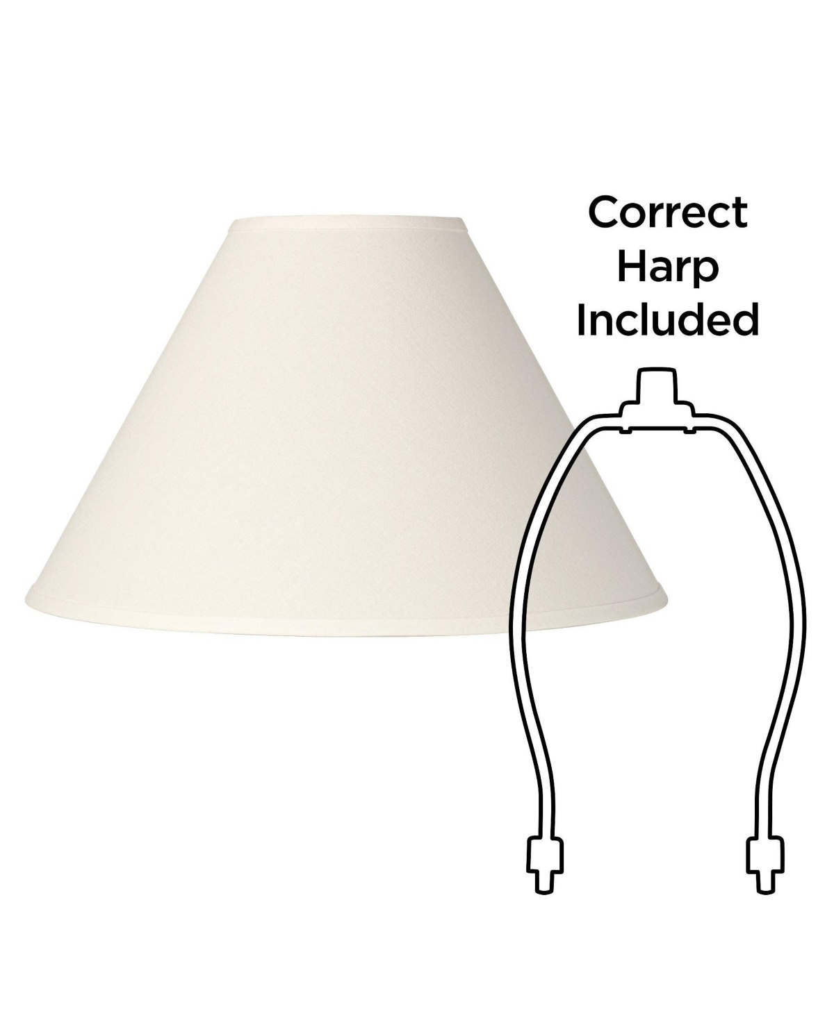 Set of 2 Empire Lamp ShadesLinen Chimney Large Top x Bottom x High Spider with Replacement Harp and Finial Fitting - Spring crest