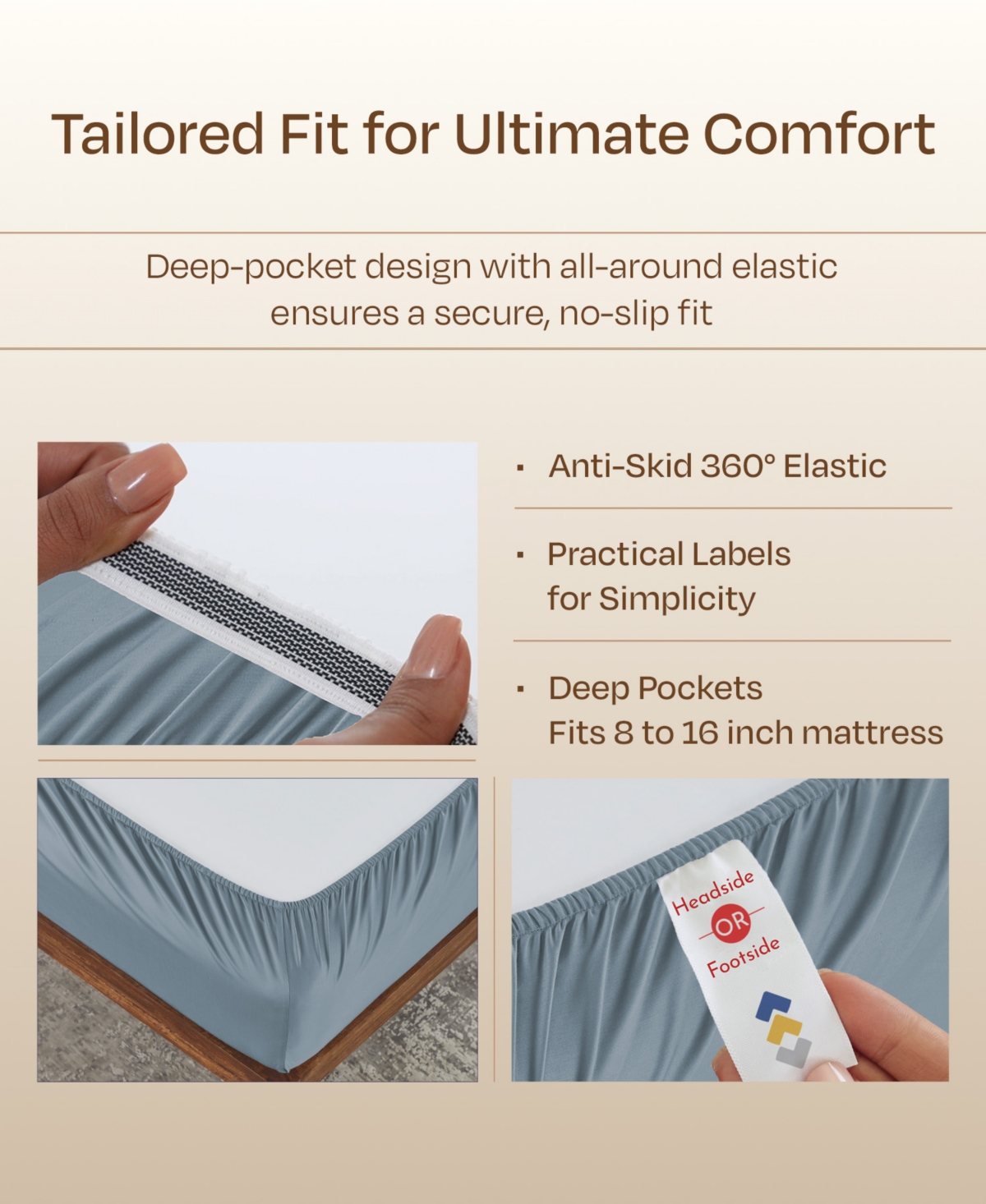 California Design Den Luxury Bed Sheets Set - 800 Thread Count 100% Cotton Sheets, Deep Pocket, Soft, Cool & Breathable -