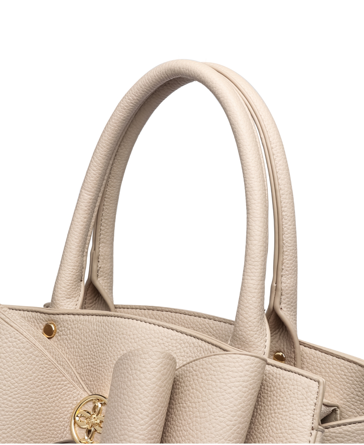 Like Dreams Poppy Bowtie Top Handle Satchel Bag In Black