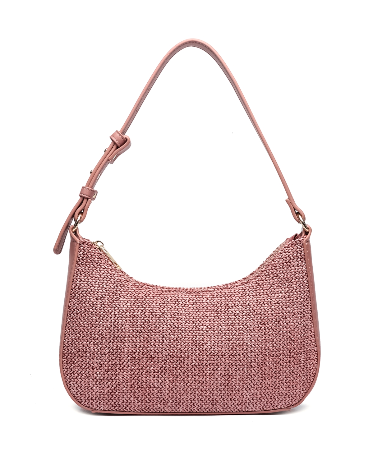 Eden Straw Shoulder Bag - Pink