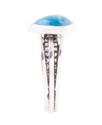 Astro Genuine Blue Apatite Teardrop Sterling Silver Ring