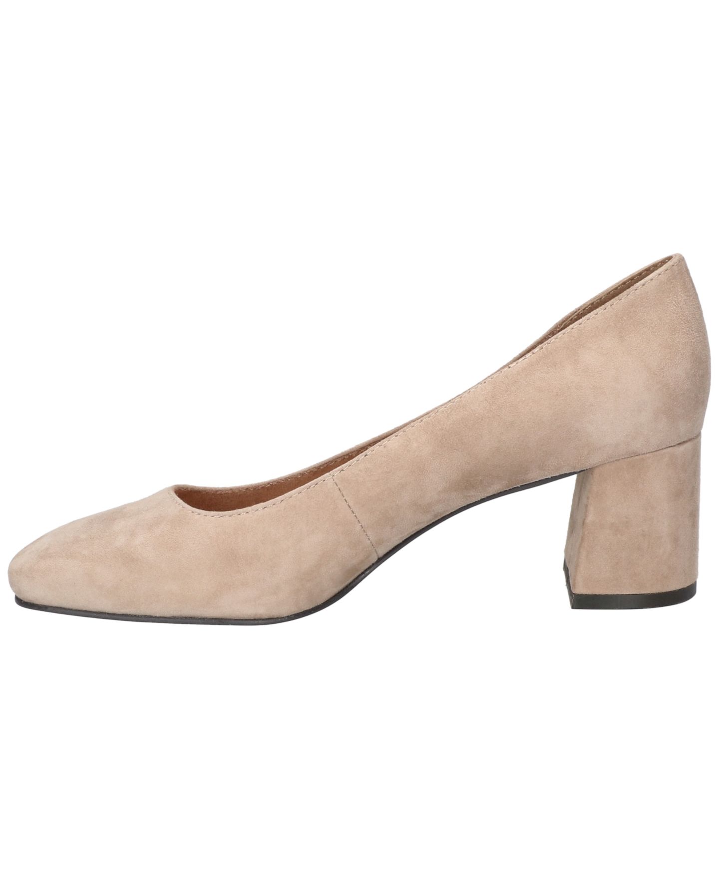 Женские туфли Bella Vita Jillian Block Heel Square Toe Pumps, цвет: Миндальный кожаный — фото 7