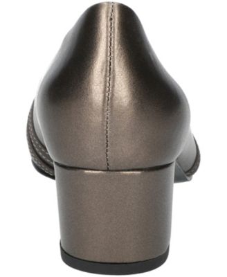 Women's Lotus Block Heel Pumps