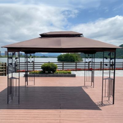 Streamdale 13' x 10' Gazebo with Double Roof & Mosquito Net