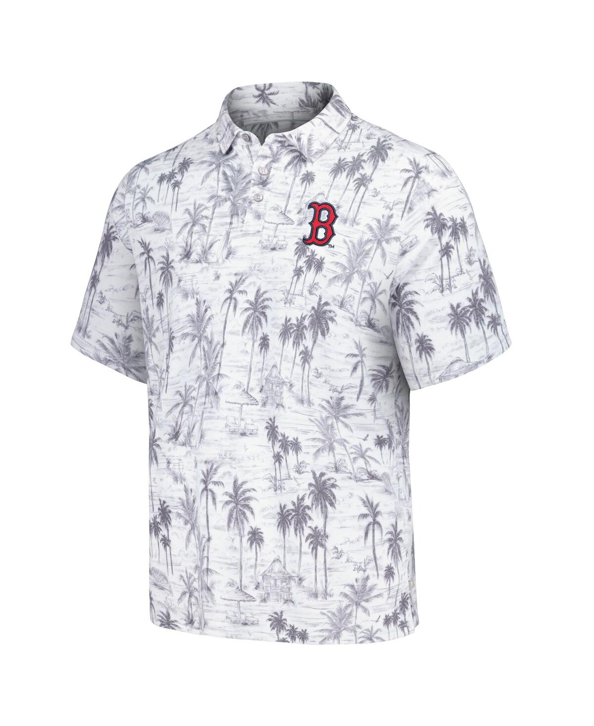 Tommy Bahama Men's Gray Boston Red Sox Sport Cabana Shores Islandzone Tri-blend Polo In Gray
