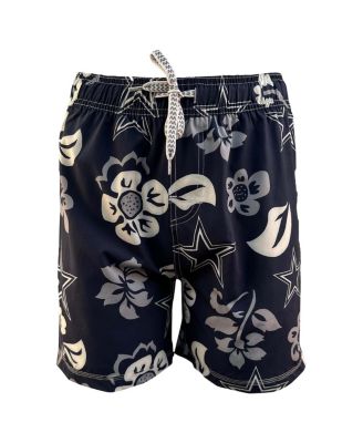 Big Boys and Girls Navy Dallas Cowboys Floral Volley Swim Trunks