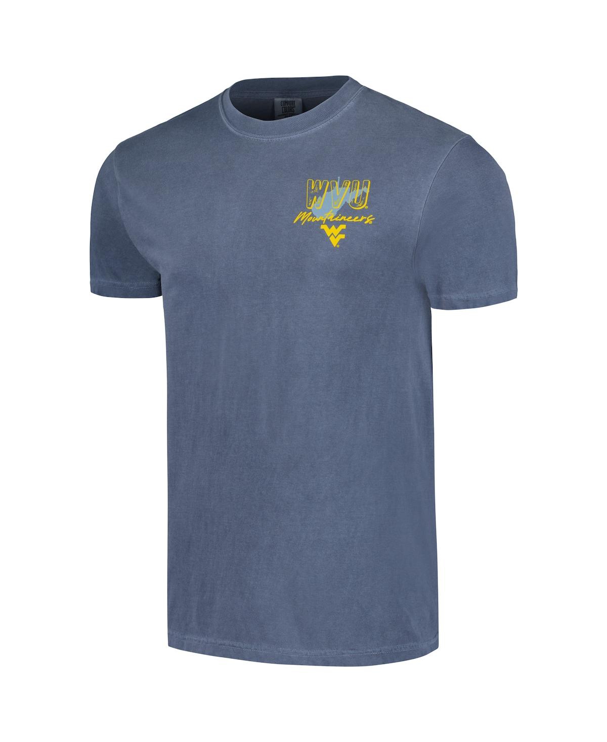 Image One Men's And Women's Navy West Virginia Mountaineers Hyper Local Two Tone Mascot State T-shirt In Navy