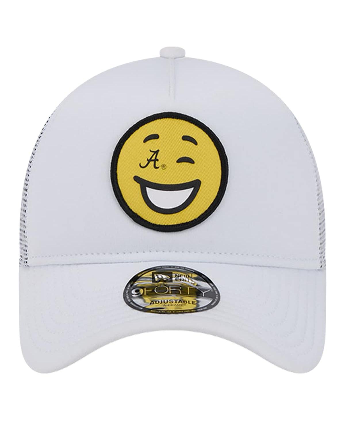 New Era Men's White Alabama Crimson Tide Wink Foam Trucker Adjustable Hat In White