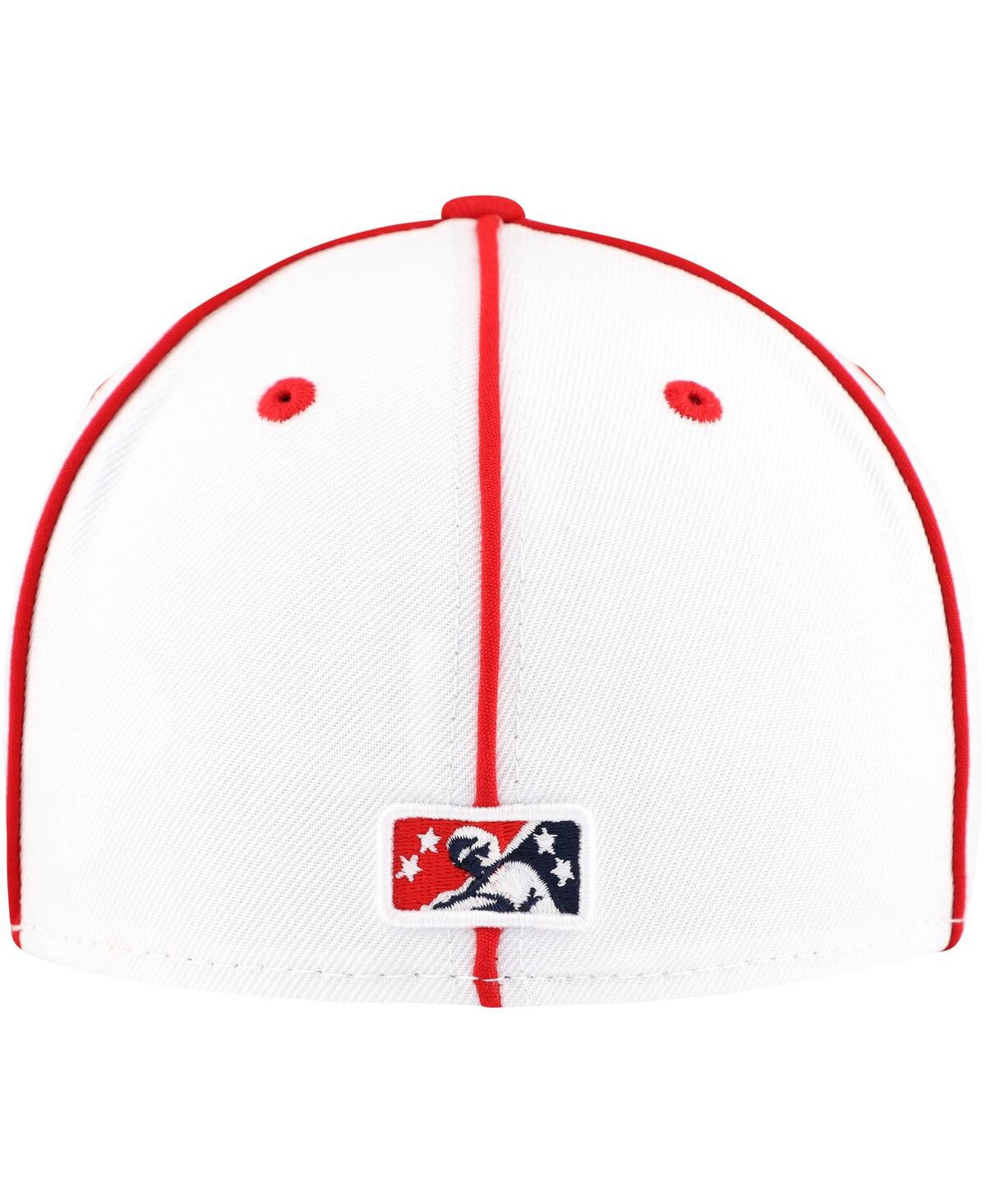 New Era Men'sRed Memphis Redbirds Authentic Collection 59FIFTY Fitted Hat - White, Red