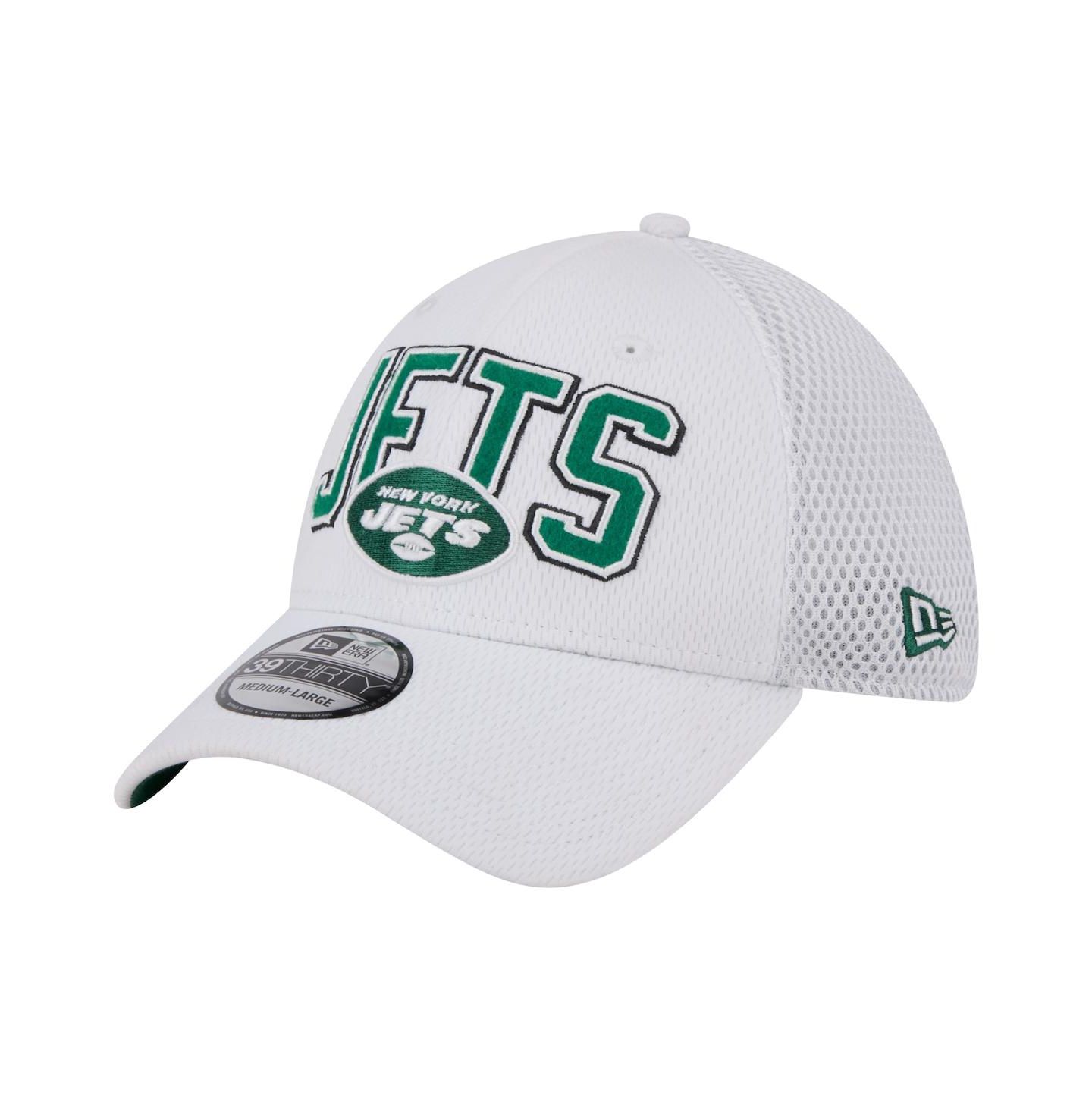 Мужская кепка New Era White New York Jets Breakers 39THIRTY Flex Hat — фото 1
