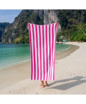 Cali Cabana Striped Soft Cotton 4 Pack Beach Towels, 30x60 in