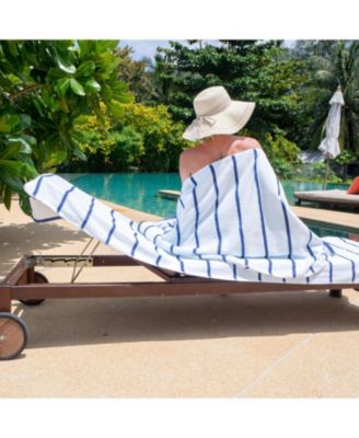 Cotton Terry Lounge Chair Covers, 2-Pack, 30" x 85" with Pocket Design