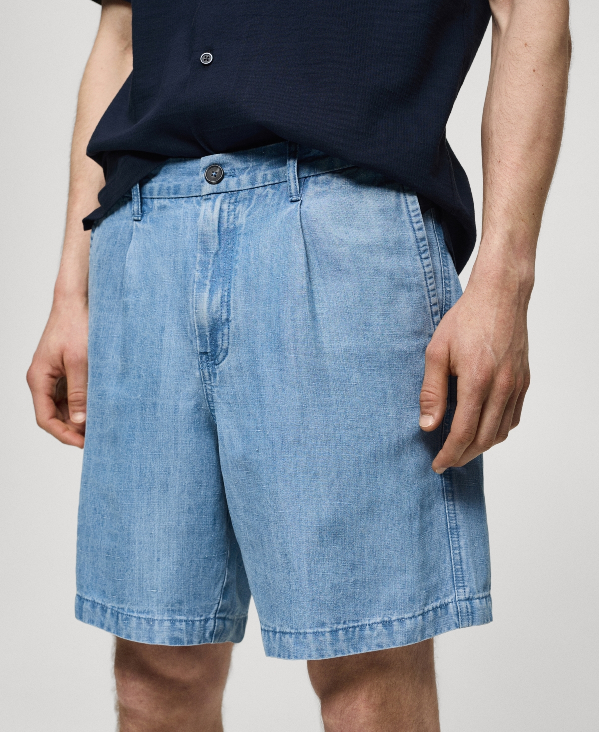 Mango Men's Hemp Lyocell Bermuda Shorts