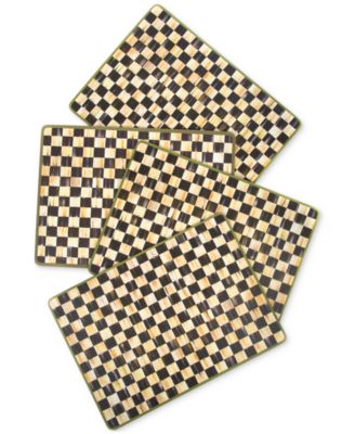 Courtly Check Cork-Backed Placemats, Set of 4