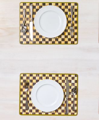 Courtly Check Cork-Backed Placemats, Set of 4