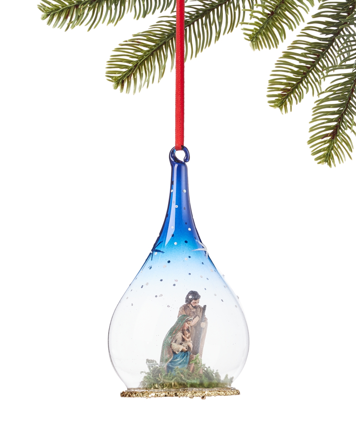 Holiday Lane Blessed Bell with Holy Family Ornament, Exclusively at Macy's