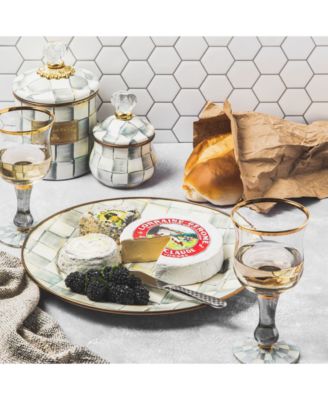 Sterling Check Lidded Sugar Bowl