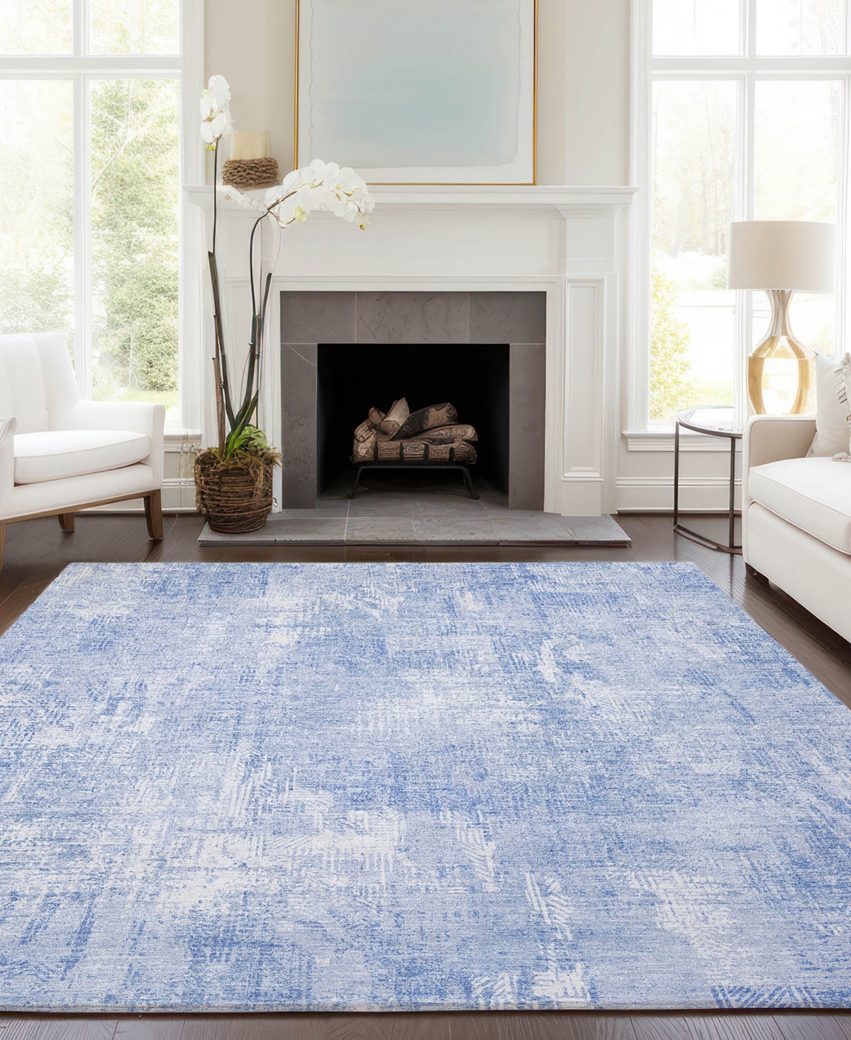 Addison Chantille Machine Washable Acn725 2'6"x3'10" Area Rug In Mist
