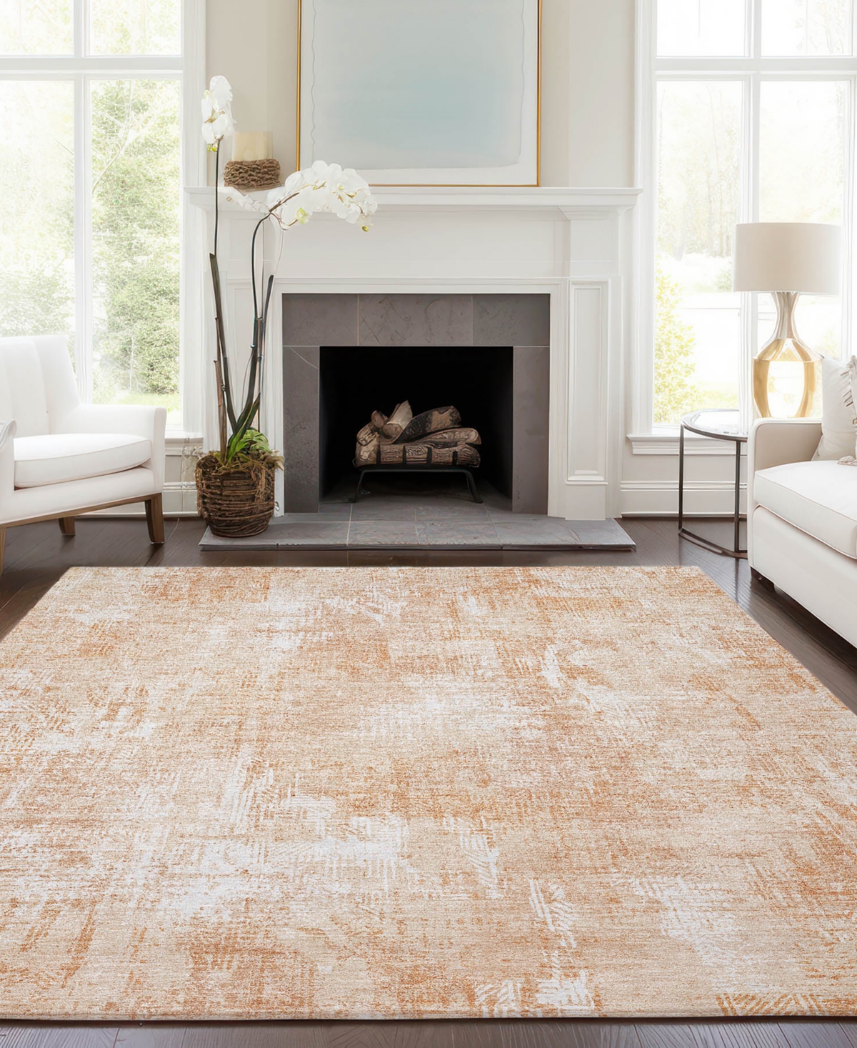 Addison Chantille Acn725 2'6"x3'10" Area Rug In Coral