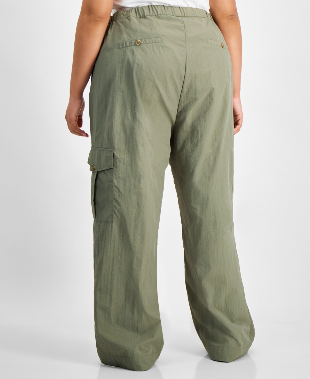 And Now This Trendy Plus Size Drawstring Cargo Pants, Created for Macy's