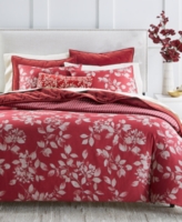 Charter Club Holiday Botanical 2-Pc. Duvet Cover Set, Twin, Exclusively at Macy's - Red