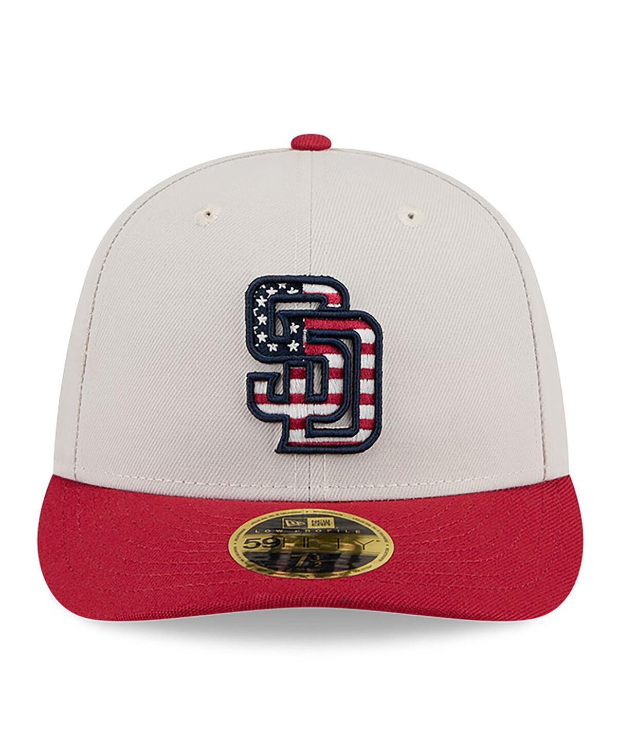 NEW ERA MEN'S RED SAN DIEGO PADRES 2024 FOURTH OF JULY LOW PROFILE 59FIFTY FITTED HAT 