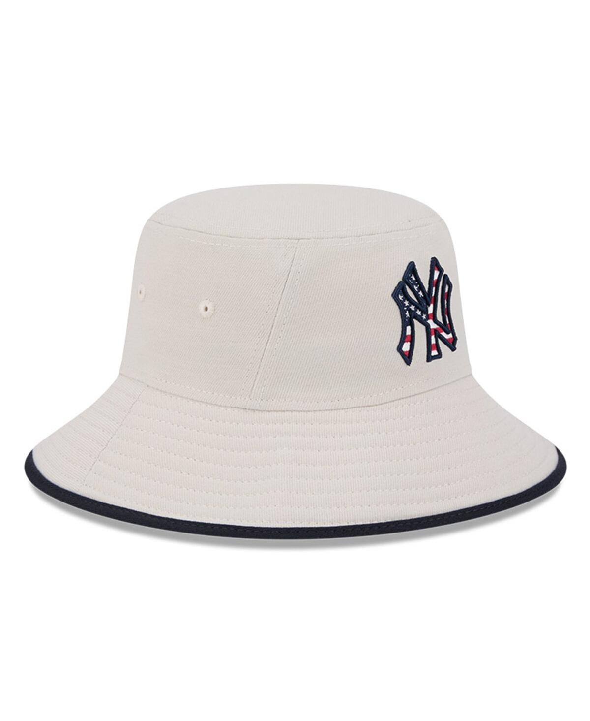 NEW ERA MEN'S KHAKI NEW YORK YANKEES 2024 FOURTH OF JULY BUCKET HAT 