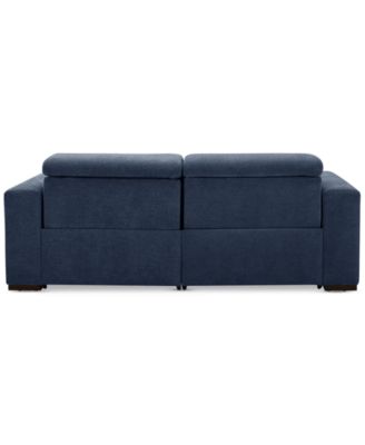 Nevio 2-Pc. Fabric Power Headrest Sectional with 2 Power Motion Chairs