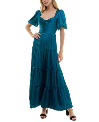 Vintage blue eyelash popular crinkle dress